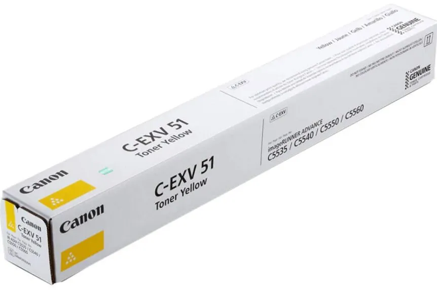Toner imprimanta Canon Cartus toner C-EXV51Y galben Canon original 60000 pagini