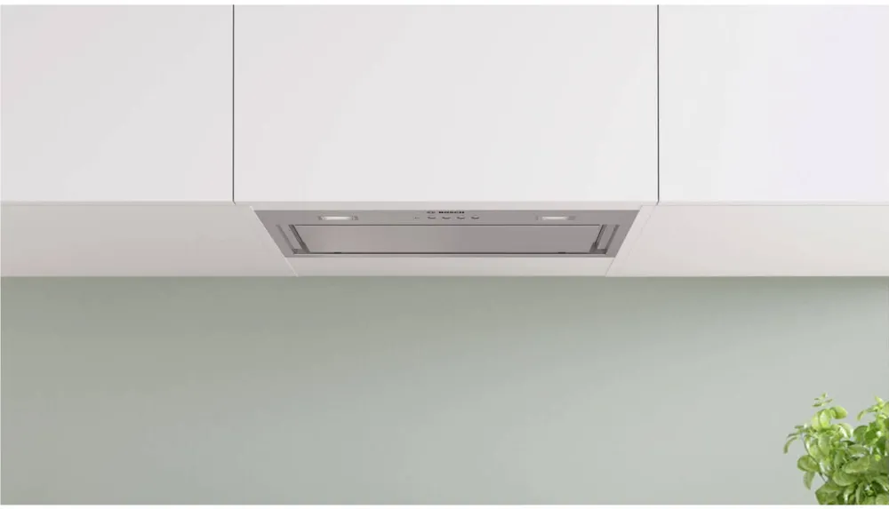 BOSCH Hota incorporabila Bosch DLN56AC50, Putere de absorbtie 645 mc/h, Iluminare LED, Clasa B, 52 cm, Inox