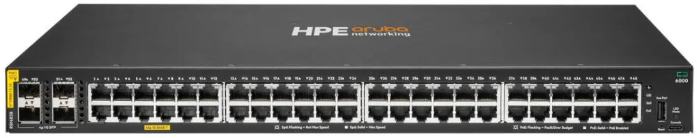 Switch HP Aruba Networking 6000 48G Class4 PoE 4SFP 370W R8N85B