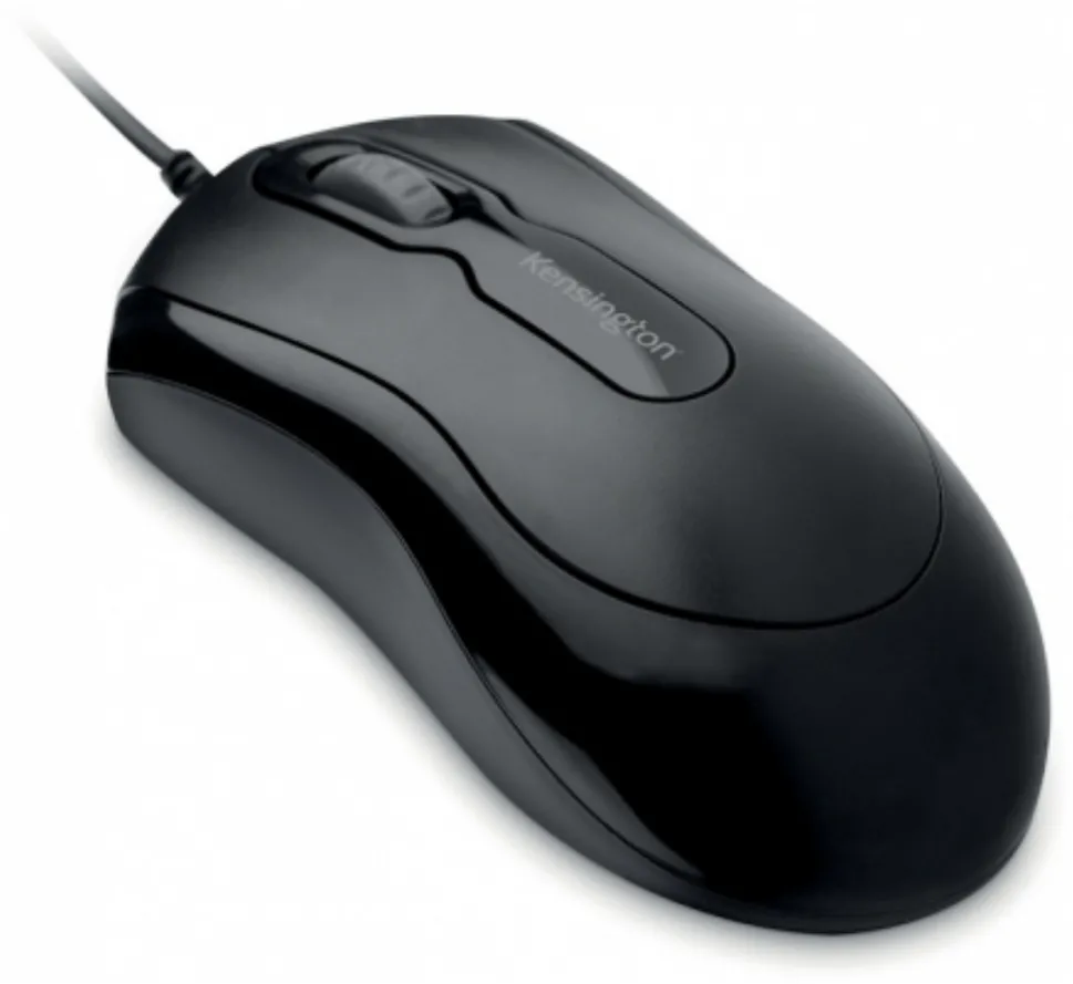 Mouse Kensington Kensington EQ Mouse-in-a-Box, cu fir de 180 cm, plastic partial reciclat, negru