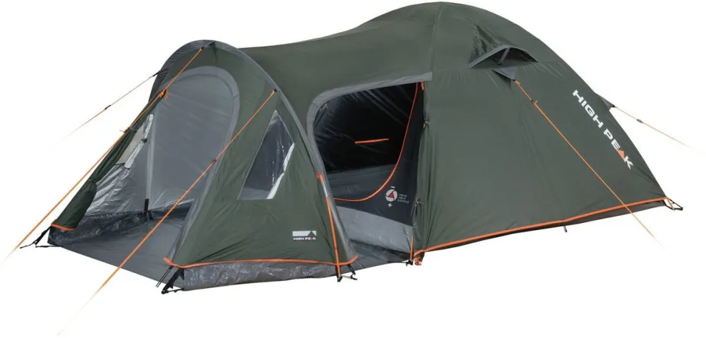 High Peak High Peak dome tent Kira 3.1 (dark green/grey, with tunnel porch, Climate Protection 80)