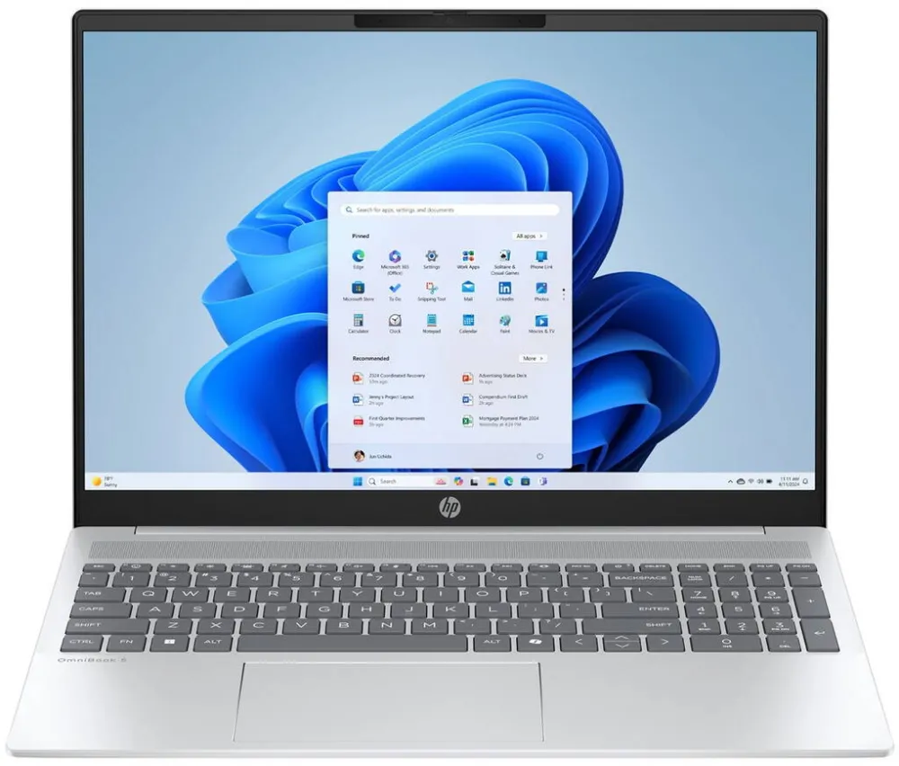 Laptop HP OmniBook 5 16-af1072nw Ultra 5 225U 16.0"2K IPS 300nits AG 16GB LPDDR5X SSD512 Arc Cam1080p 59Wh NoOS Glacier Silver 2Y