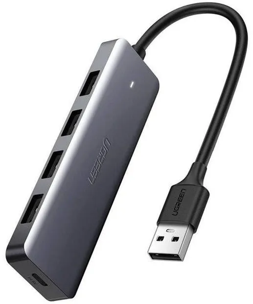 Hub USB UGREEN Hub 4-in-1 USB-C Adapter to 4× USB 3.0 + USB-C Grey