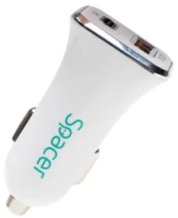 Spacer Alim. auto Spacer USB-A&C 38W negru