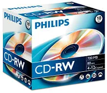 Philips CD-RW 700MB-80min Jewelcase, 4-10x,