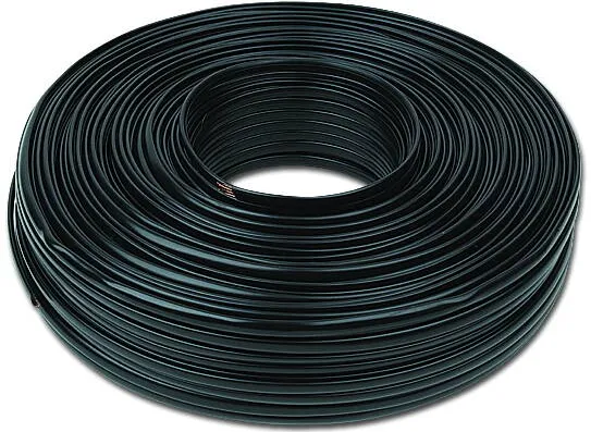 Accesoriu Retea Gembird flat telephone cable stranded wire 100m black