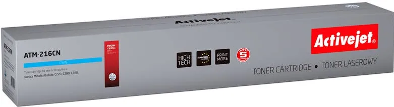 Toner imprimanta ACTIVEJET Compatibil ATM-216CN for Konica Minolta printer; Konica Minolta TN216C replacement; Supreme; 26000 pages; cyan