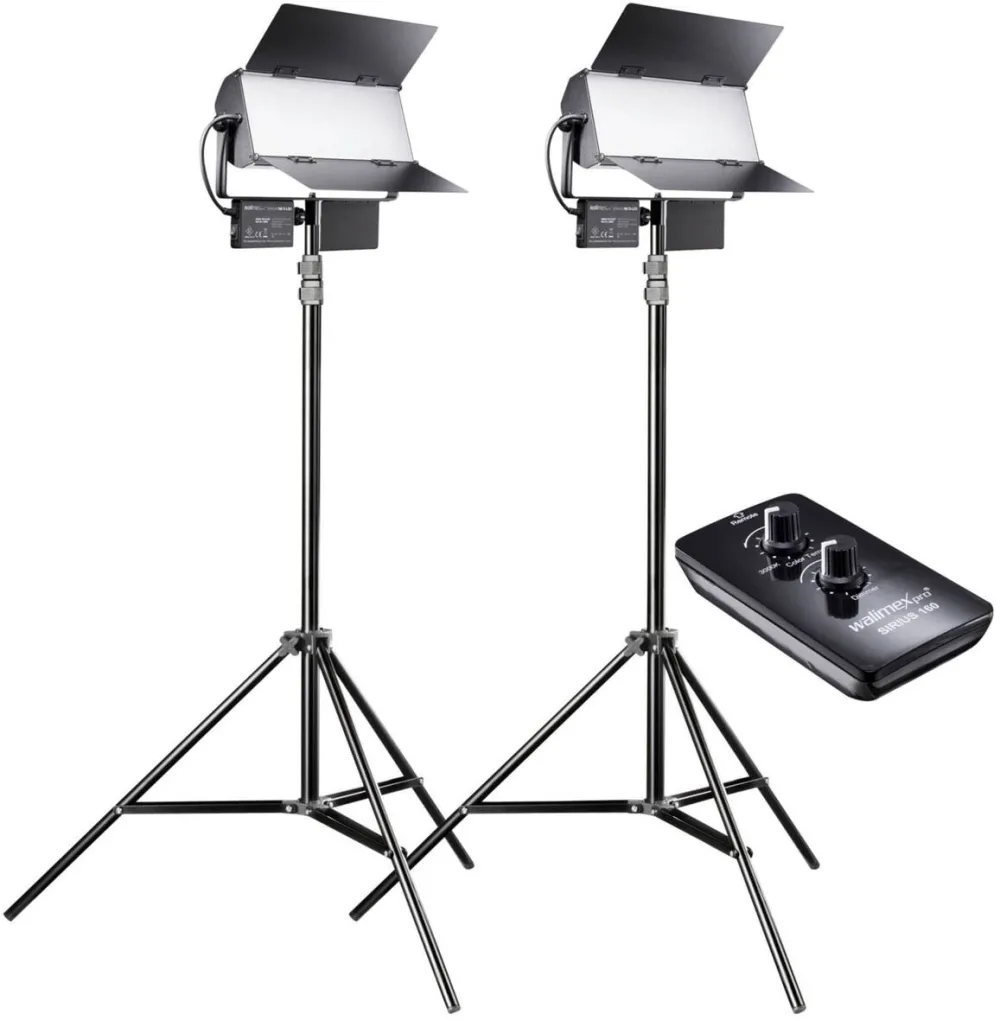 walimex Accesoriu Foto/Video pro Sirius 160 LED 65W Daylight 2-Pack with Tripods