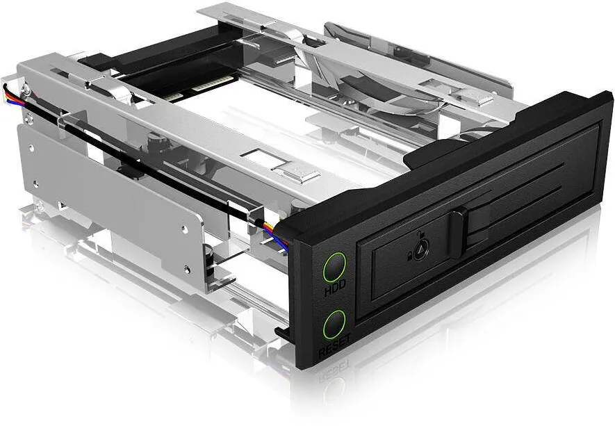 Rack Icy Box 3,5" SATA/SAS in 1x5,25" IB-166SSK-B (b)