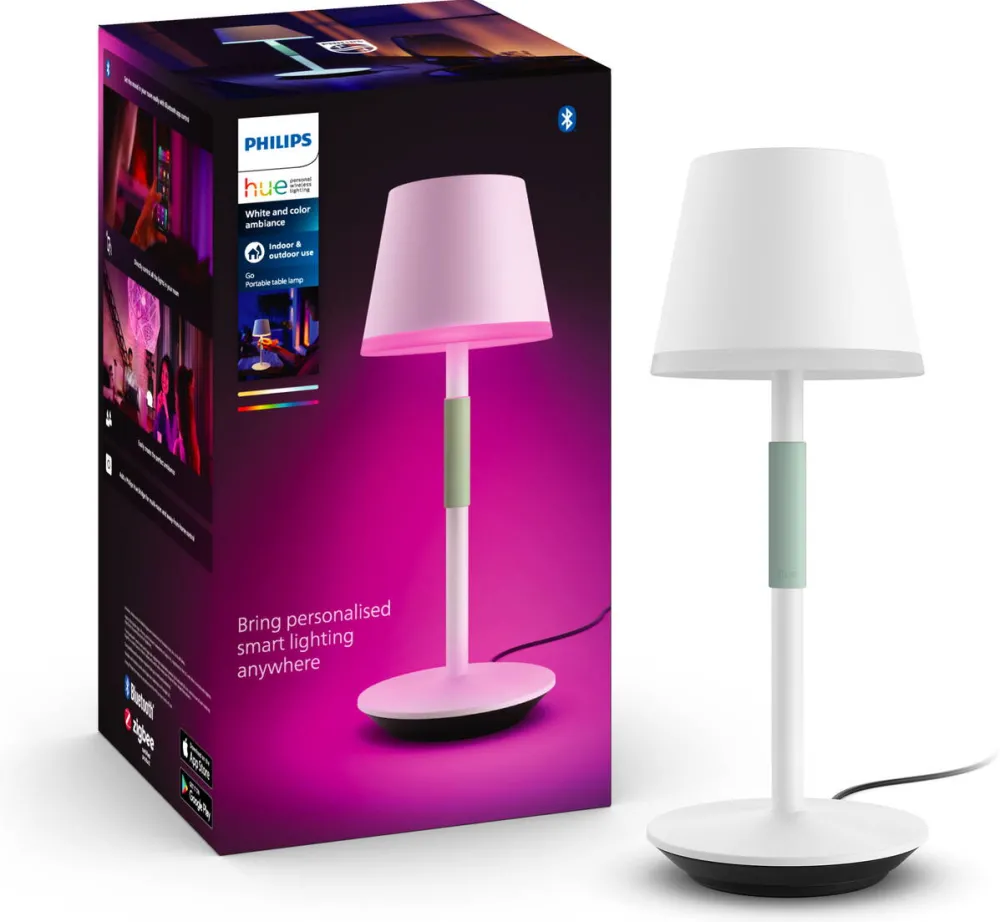 Philips Hue GO portabil | RGBW | desktop | Alb
