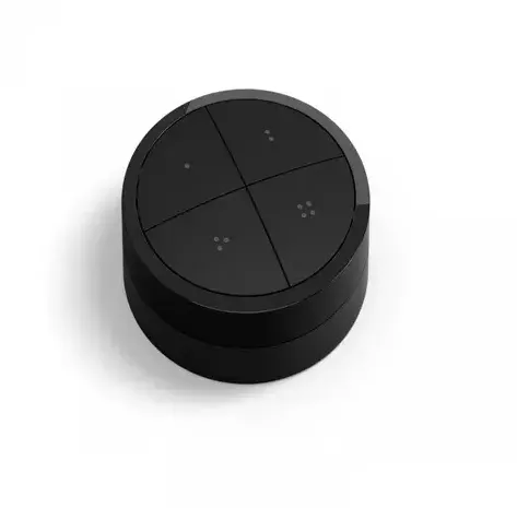 Philips Intrerupator Hue Tap, Wireless, 4 butoane configurabile, IP20, 6cm, Negru