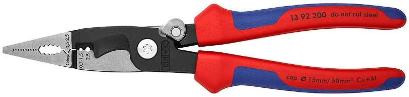KNIPEX Cleste electrician cu 6 functii, mecanism de blocare, KNIPEX, 200 mm