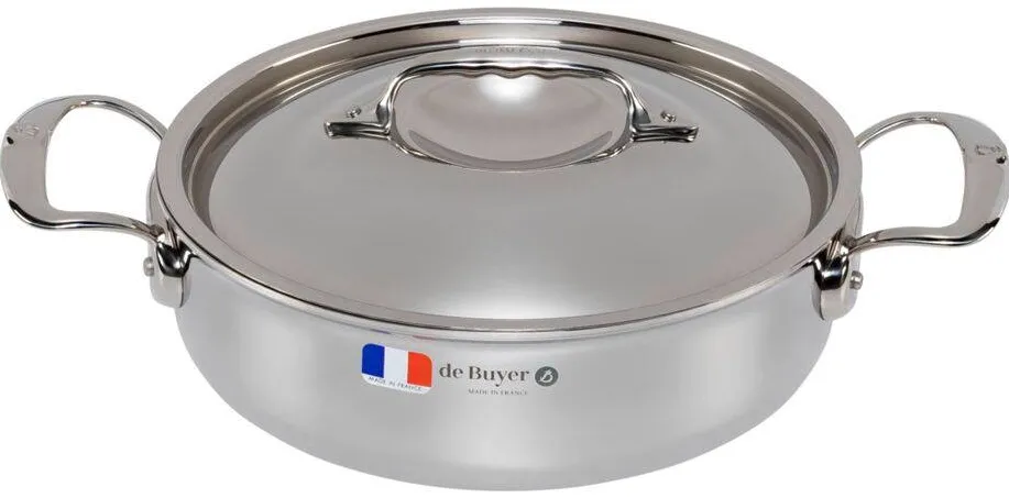 De Buyer Affinity Saucepot low with lid 24 cm