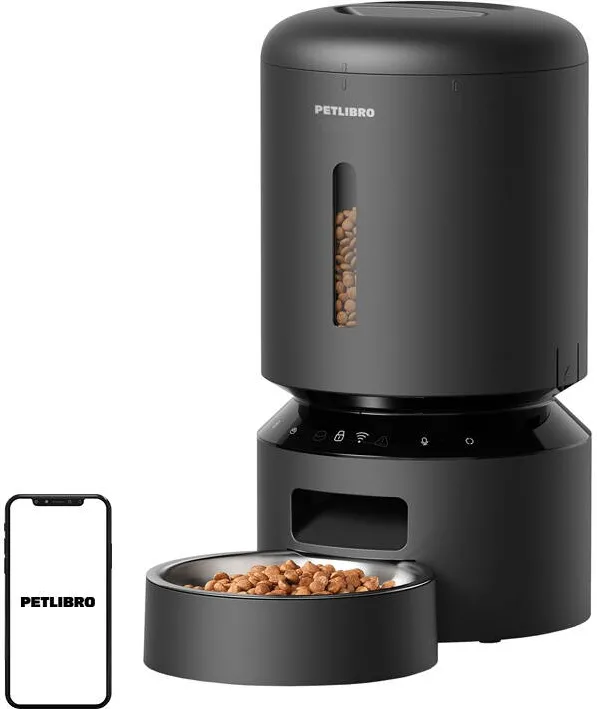 Petlibro Distribuitor de hrana WiFi Petlibro Granary, 5L (negru)