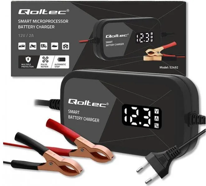 QOLTEC Microprocessor charger 12V 2A with cell regene