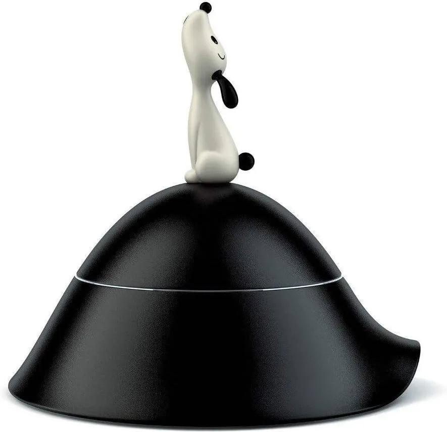 Alessi AMMI19 B Lula' Dog Bowl, Black