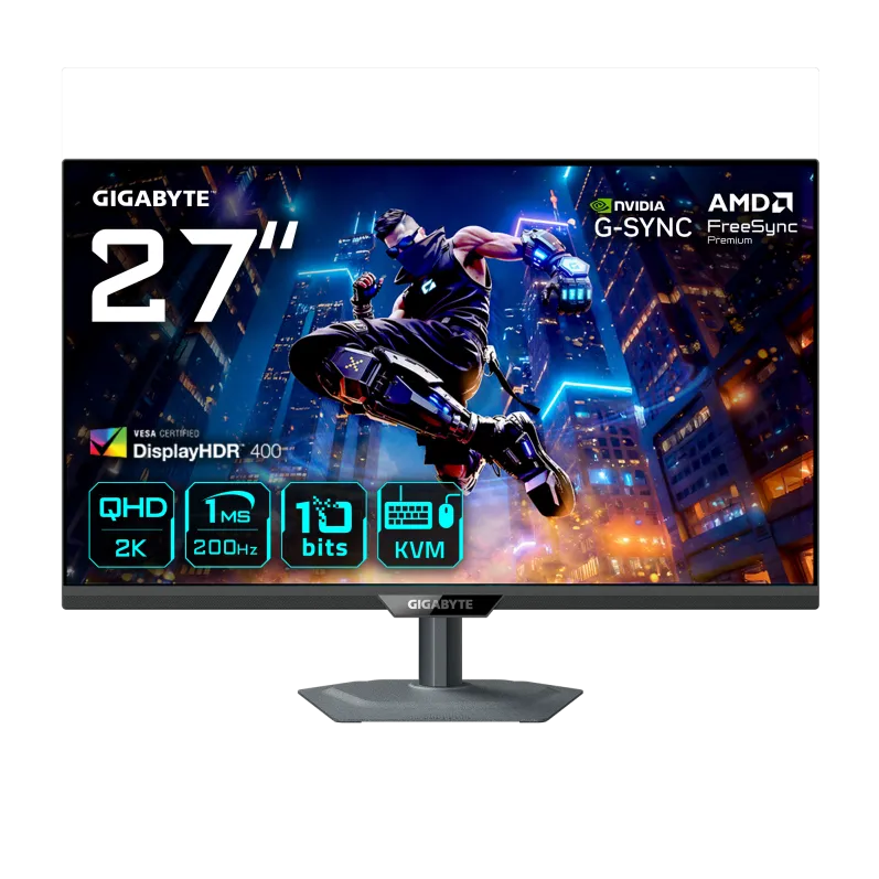 Monitor GIGABYTE Gaming SS IPS LED 27" M27Q2 QD, QHD (2560 x 1440), HDMI, DisplayPort, Pivot, 210 Hz, 1 ms (Negru)