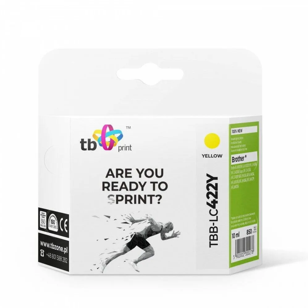 Cartus Imprimanta TB Print Ink for Brother MFC-J5340DW TBB-LC422Y 100% new yellow