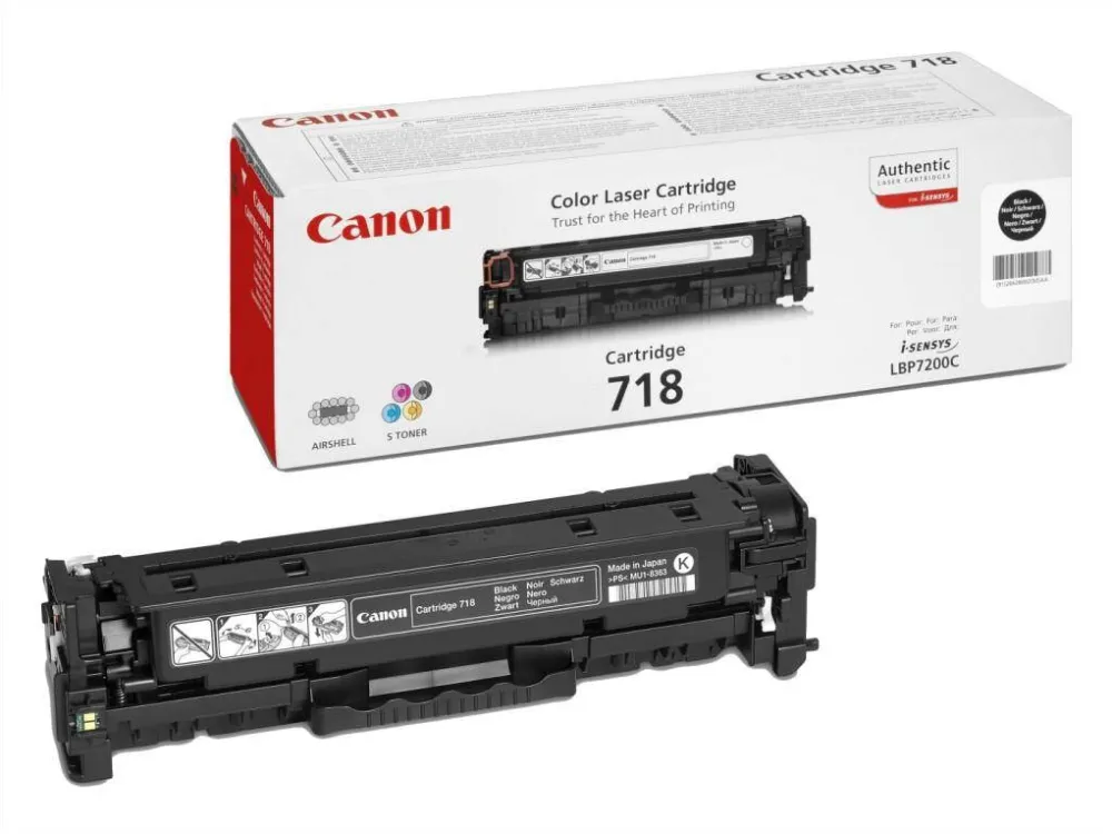 Toner imprimanta Canon Cartus Canon CRG-718Bk Negru