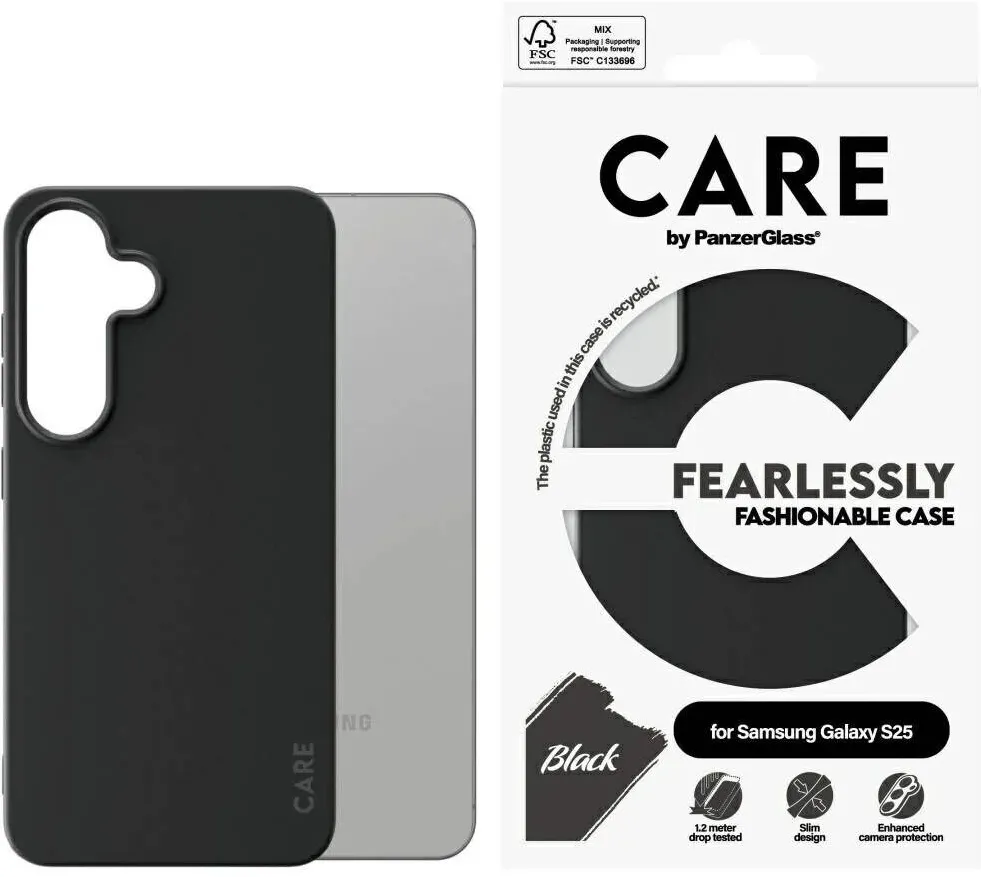 PanzerGlass Husa pentru Samsung Galaxy S25 - PanzerGlass CARE Fashionable - Black