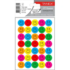 Tanex Stickere decorative, 2 file/set, D19 mm, TANEX Kids, efect holografic