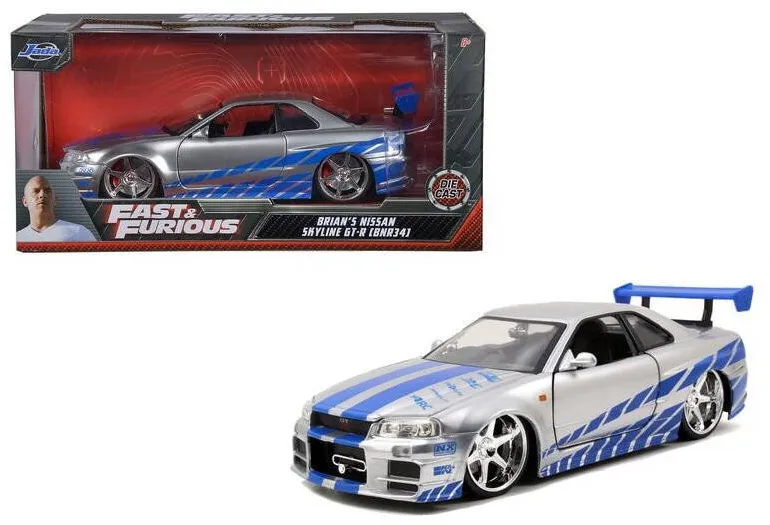 Jada Masinuta din metal Jada Toys 9397158314R00 Fast & Furious 2002 Nissan Skyline 1:24