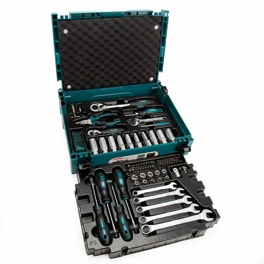 Makita Set scule, 87 de piese de unelte si accesorii: surubelnite, chei, capete si prize Makita MAKPAC