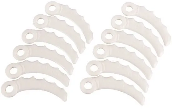 Makita Cutite curbate din material plastic, set de 12 bucati pentru capul taietor, Makita