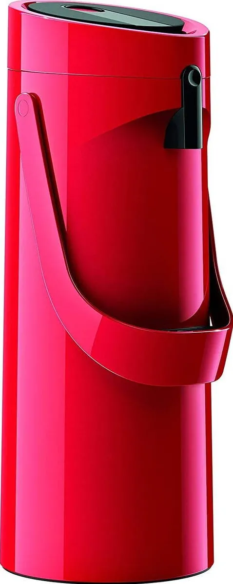 Emsa PONZA pump vacuum jug 1.9 liters (red (glossy), Comfort Press)