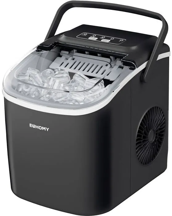 Euhomy Aparat de facut cuburi de gheata IM016 de 12 kg, negru