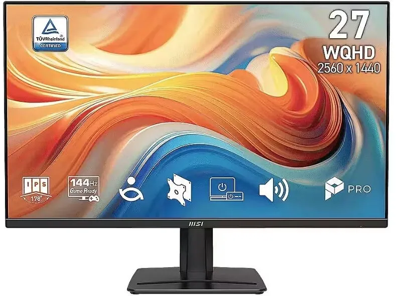 Monitor MSI IPS LED 27" PRO MP275Q E14, WQHD 2560 x 1440, HDMI, DisplayPort, Boxe, 144 Hz, 1 ms Negru