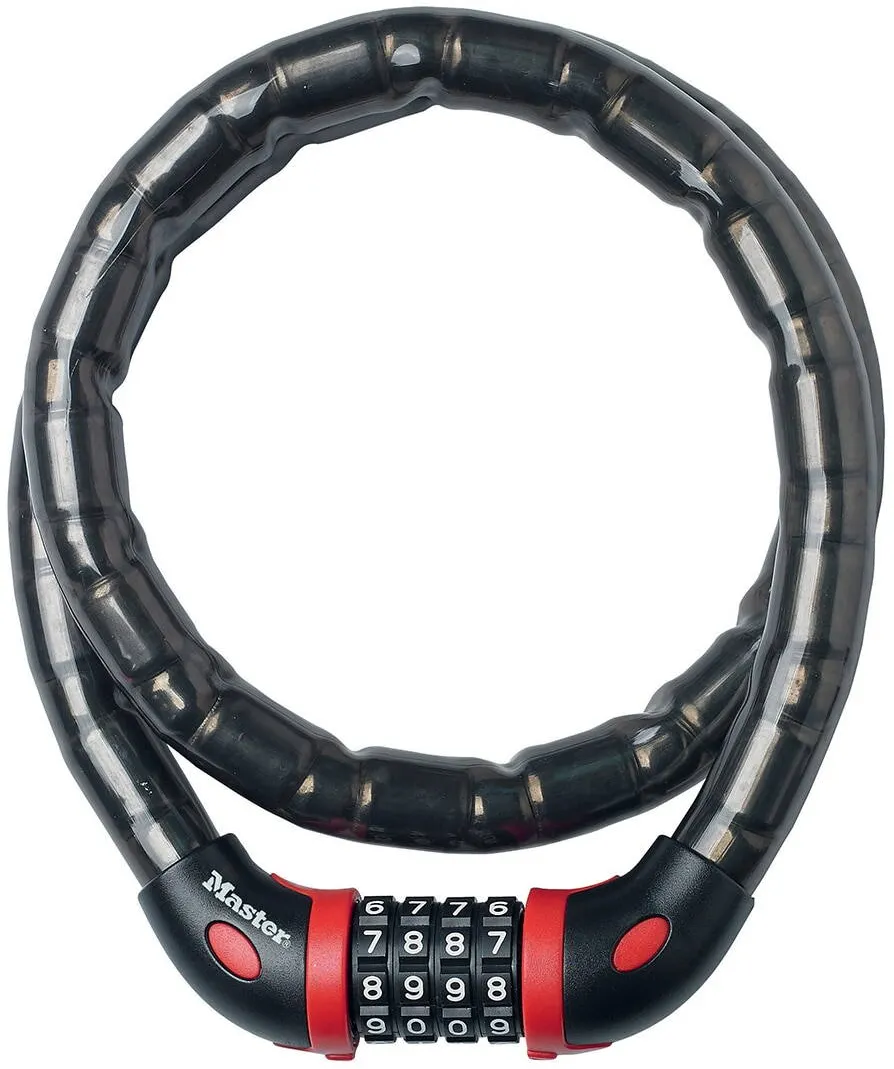 Master Lock Antifurt MasterLock cablu otel armat cu cifru 1mx18 mm Negru