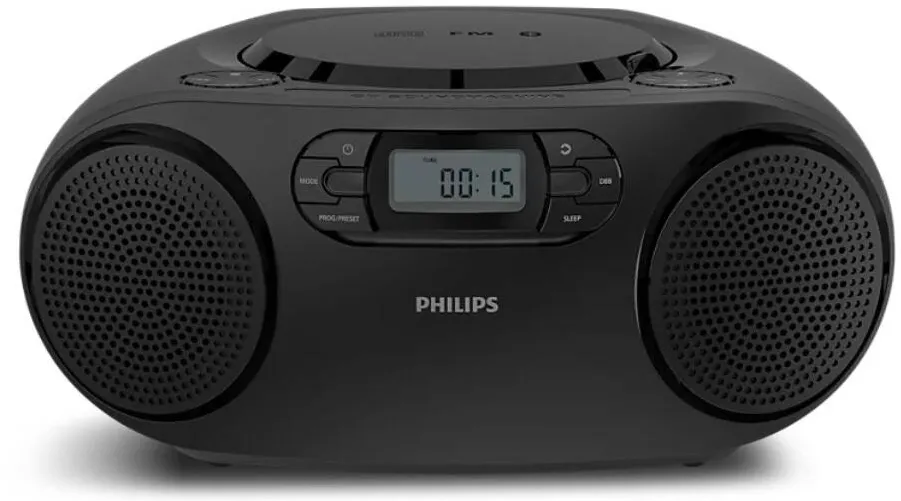 Philips Microsistem audio TAZ2000B/10, Bluetooth 6.0, CD-R, CD-RW, Radio FM, Negru