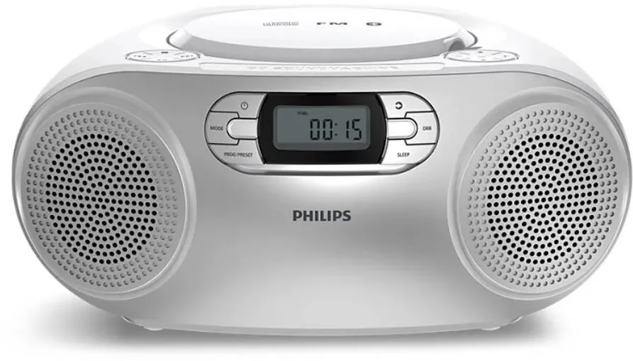 Philips Microsistem audio TAZ2000S/10, Bluetooth 6.0, CD-R, CD-RW, Radio FM, Alb