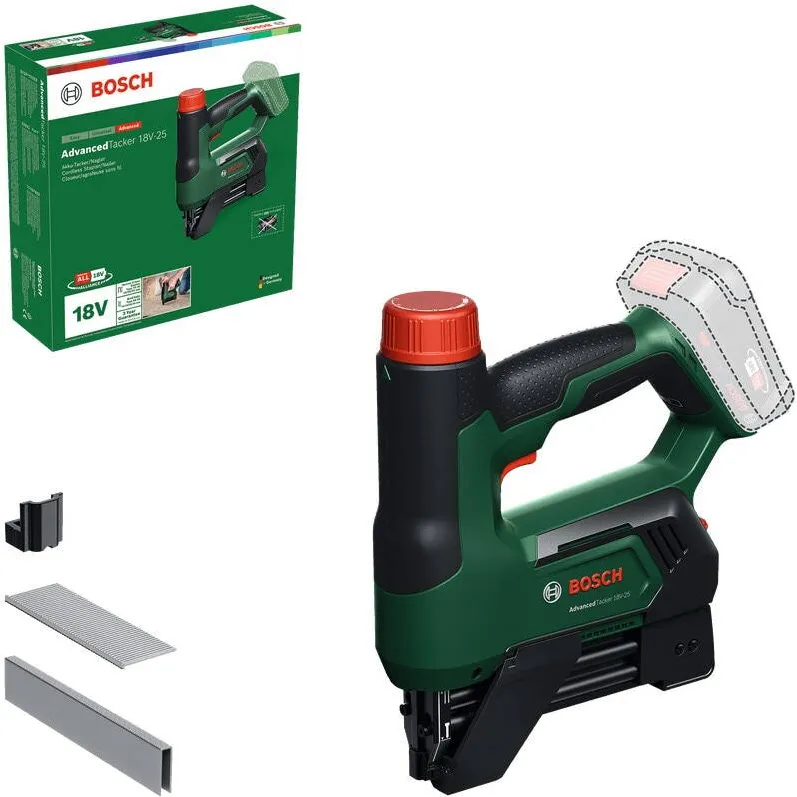 BOSCH Capsator pe acumulator AdvancedTacker 18V-25 06032A7100, 18V, 30 lovituri/min, iluminare Led, fara incarcator si acumulator