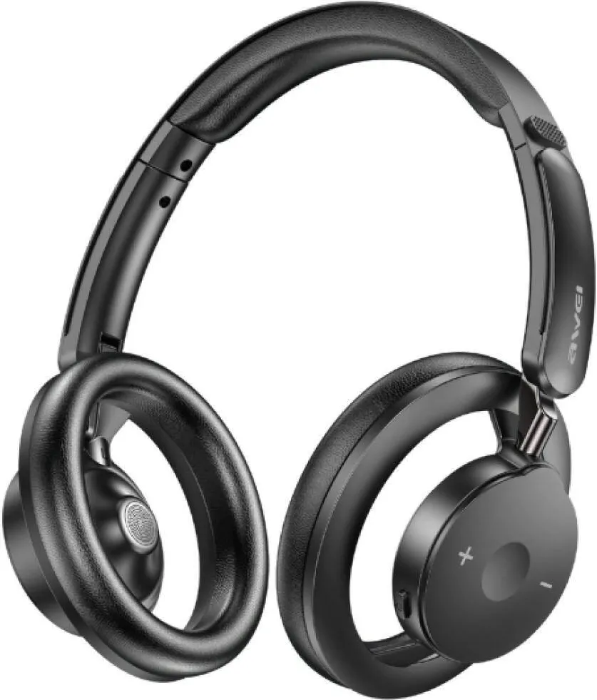 Casti In-Ear AWEI wireless AT33, Drivere 40m, Bluetooth 6.0, 400mAh, Autonomie 40h, Incarcare USB-C, Negru