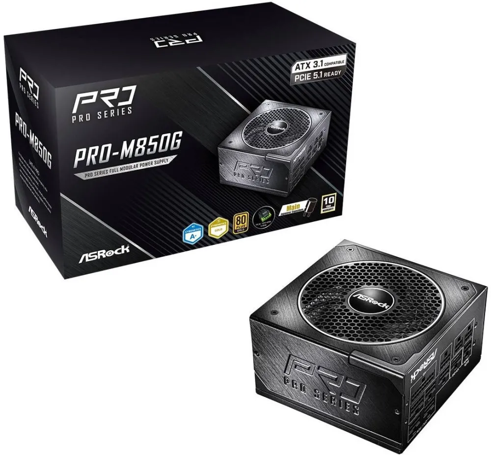 Sursa PC ASRock PRO-M850G 850W 80+ Gold modulara 13,5cm ATX 3.1