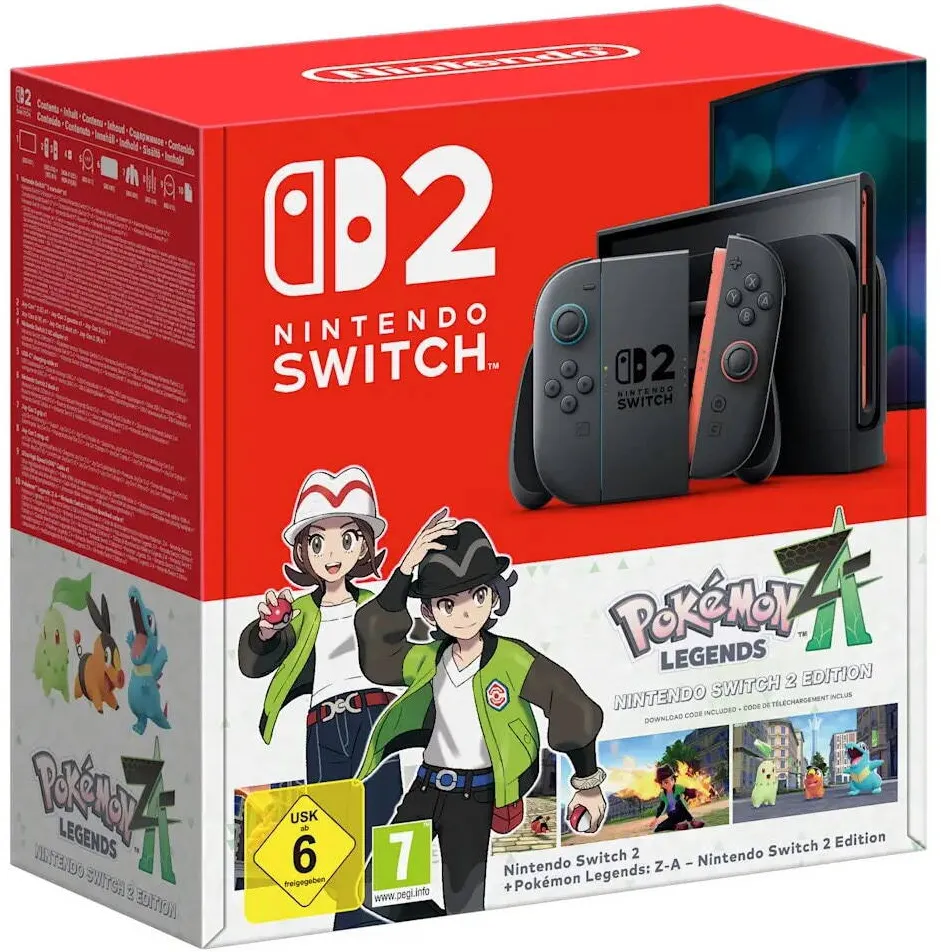 Consola jocuri NINTENDO Switch 2, Light Blue/Light Red JoyCon + Joc Pokémon Legends: Z-A Bundle