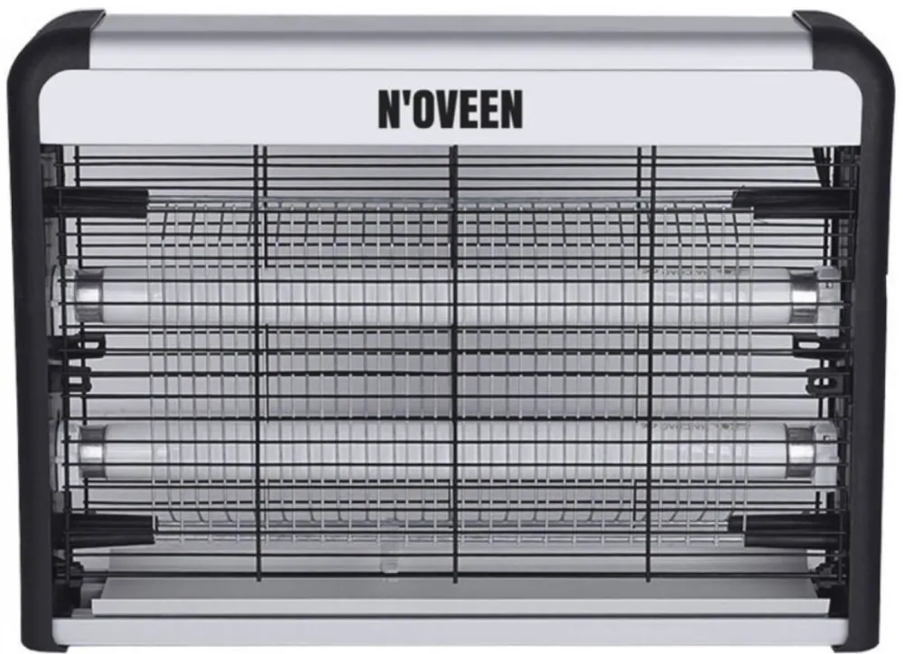 NOVEEN Lampa electrica anti-insecte, IKN220, 2 x UV (20 W), 2500 V, Alb Negru