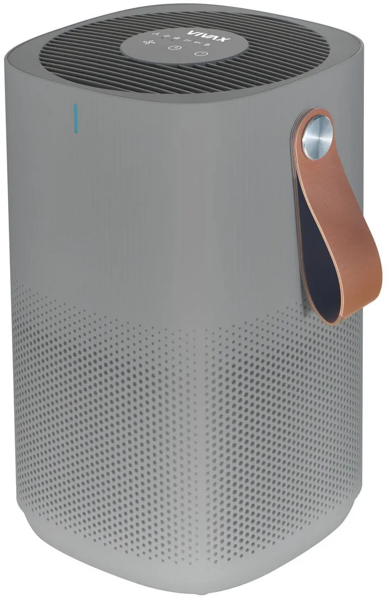 VIVAX Purificator de aer AP-150M G AERIS Mini, HEPA 13 cu carbon activ, capacitate 150 mc/H, senzor PM2.5, Control Touch, Timer, Mod Silentios, Gri mat