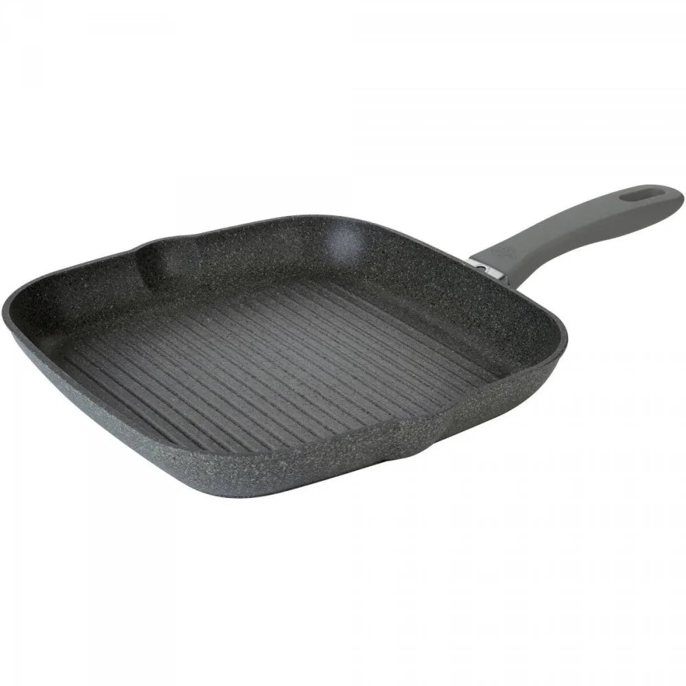 BALLARINI Tigaie grill, Aluminiu, 28 cm, Negru