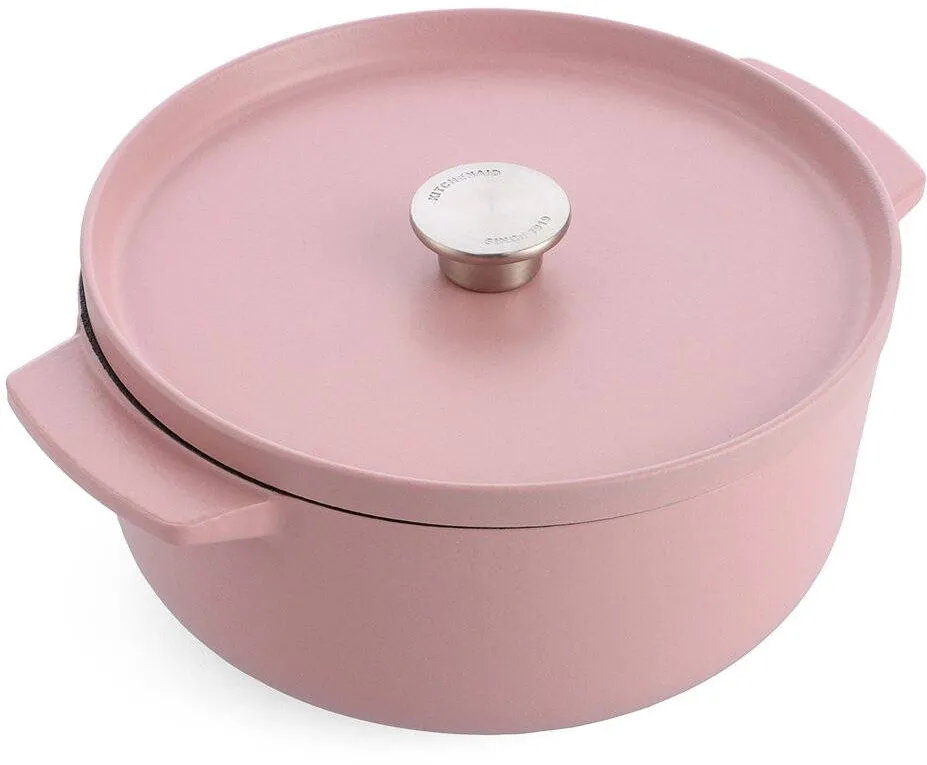 KITCHENAID Oala din fonta 5,2L Dried Red, ceramica antiaderenta, pentru toate tipurile de plite