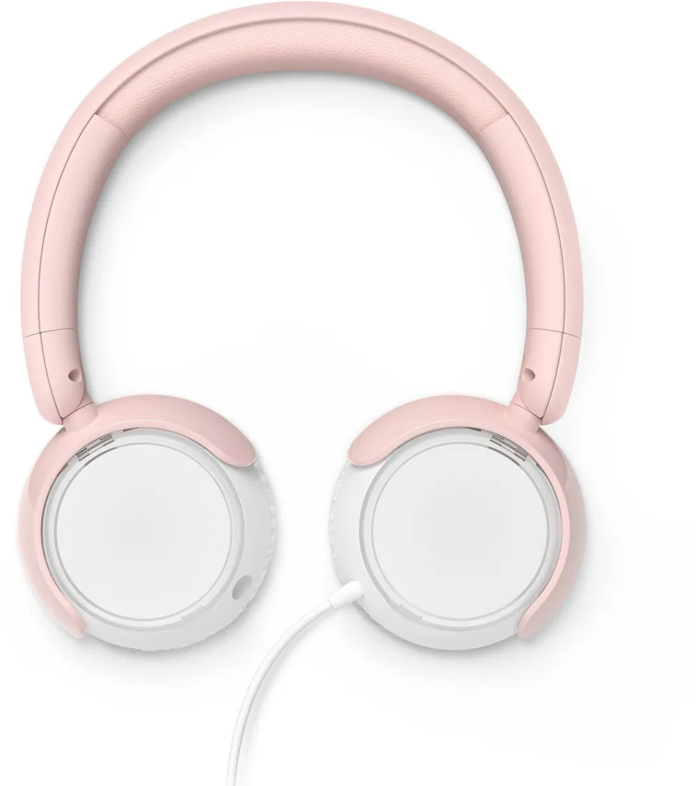 Casti Over-Head Philips pentru copii cu fir On-Ear TAK2000PK/00, USB-C, Pink