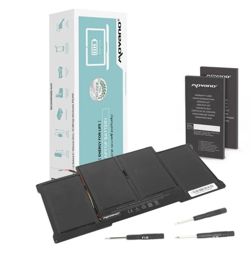 Acumulator Laptop Movano A1377 pentru Apple MacBook Air 13, 3 protectii, 13x8x0.5cm