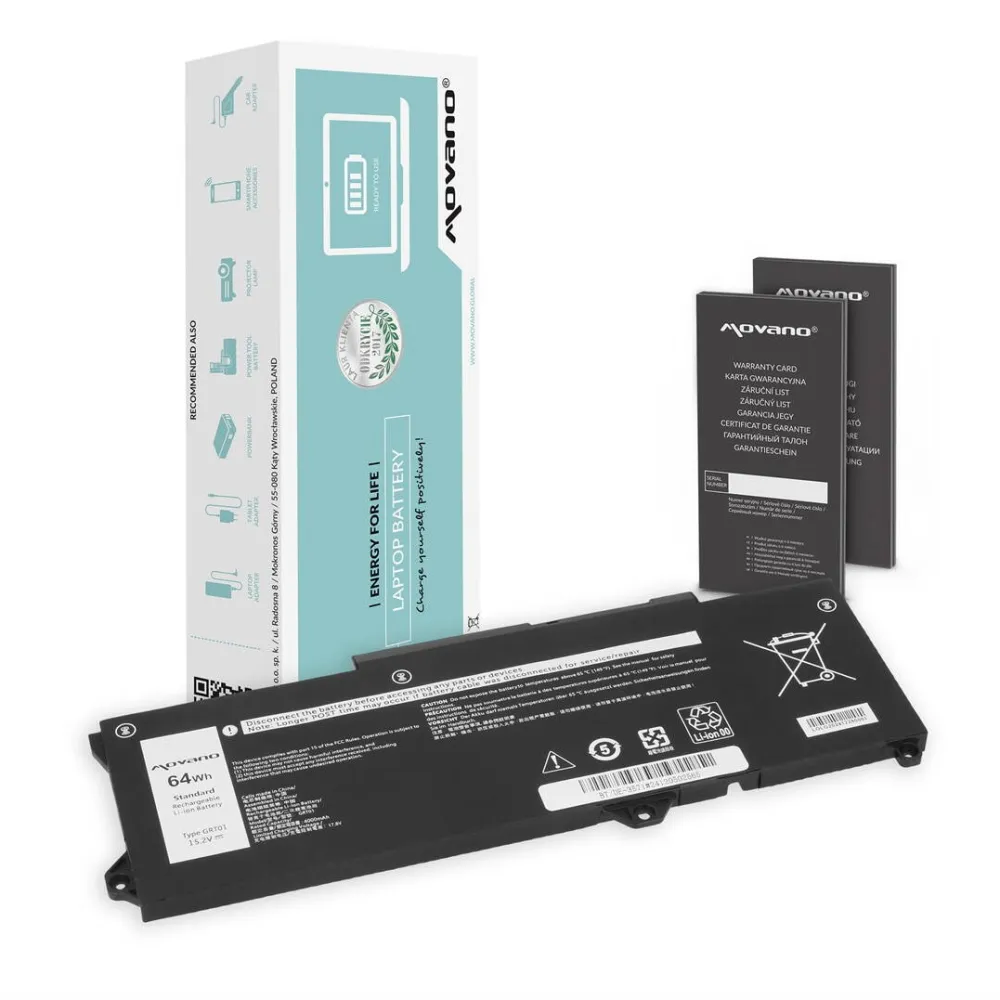 Acumulator Laptop Movano GRT01 0P3TJ R05P0, compatibila cu Latitude 5421 5521 Precision 3470 3571, Li-Ion, 12 luni garantie