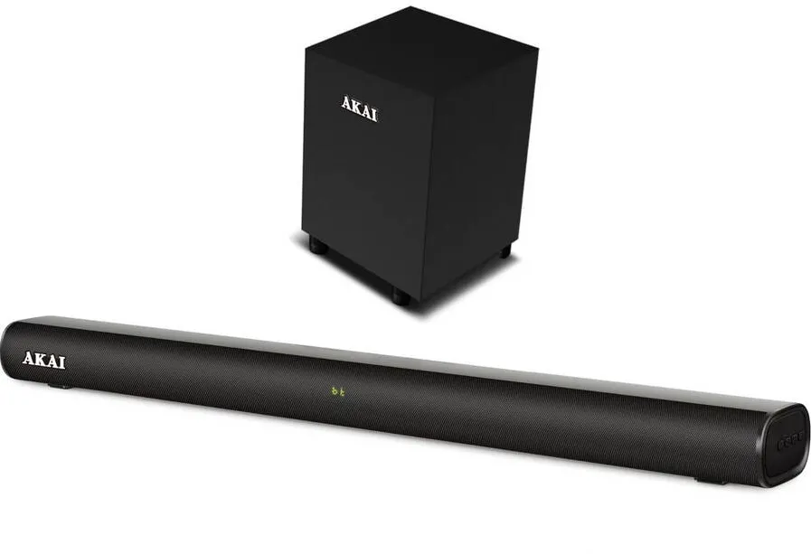 Akai Soundbar Akai 2.1, 80 W, USB, Bluetooth, Negru