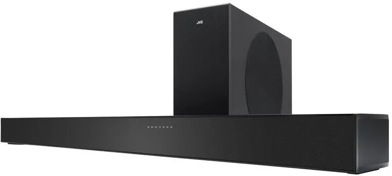 JVC Soundbar 2.1 JVC H-E434B, RMS 200 W, USB, Subwoofer, Bluetooth, Surround Dolby Digital, telecomanda