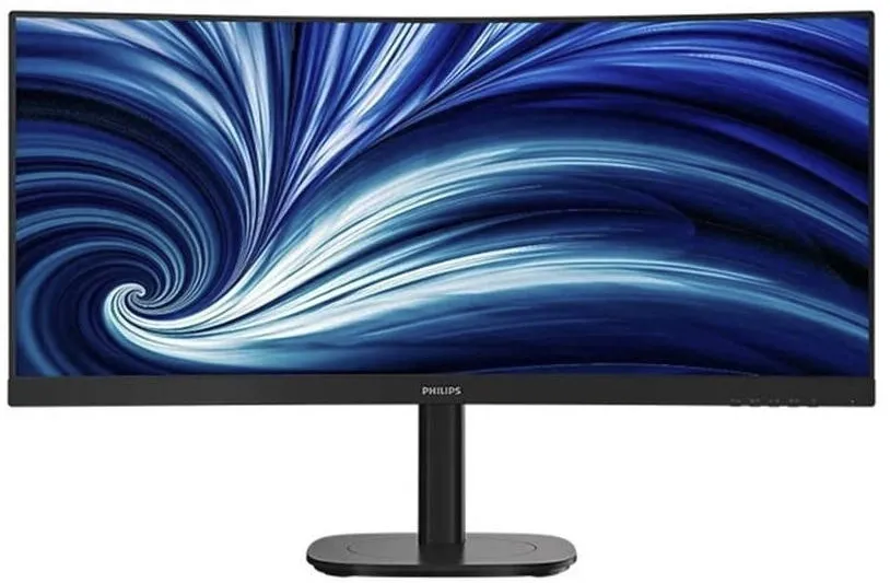 Monitor Philips VA LED 34" 34B2N3500C, WQHD 3440 x 1440, Ecran curbat, HDMI, DisplayPort, Boxe, 120 Hz, 4 ms Negru
