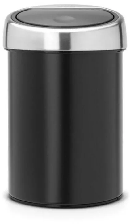Brabantia Cos de gunoi Touch Bin, 3L, Matt Black,