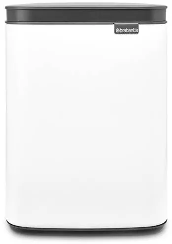 Brabantia Cos de gunoi Bo Small 1006621, 4 L, Deschidere lina si silentioasa, Baza antiderapanta, Alb